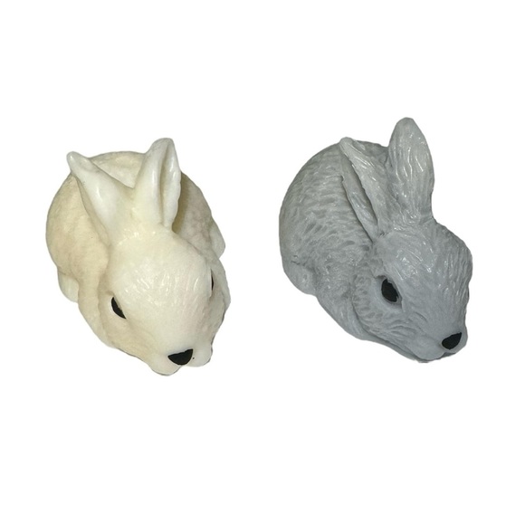 Easter Bunny Set Candles White and Gray - Picture 5 of 8